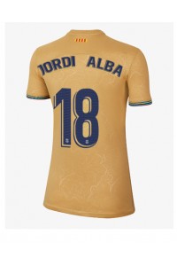 Fotbalové Dres Barcelona Jordi Alba #18 Dámské Venkovní Oblečení 2022-23 Krátký Rukáv